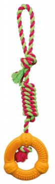 Toy for dogs : Trixie Denta Fun Ring on a Rope