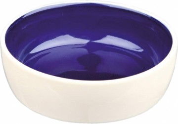 Bowl for animals, ceramic : Trixie Ceramic Bowl, 0.3l|12cm, cream|blue