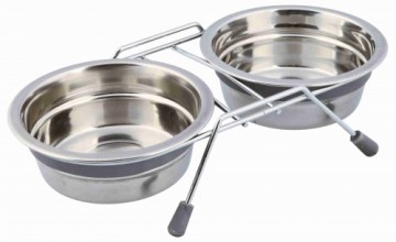 Paliknis ar blodām : Trixie Eat on Feet Bowl Set, 2*0.45l|13cm