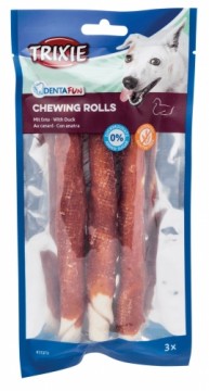 Gardums suņiem : Trixie Chewing Rolls with Duck 17cm, 3*140g.