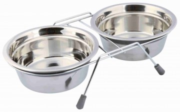 Paliknis ar blodām : Trixie Eat on Feet Bowl Set, 2*0.9l|16cm