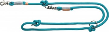 Leash : Trixie BE NORDIC adjustable leash, L-XL: 2.00 m|ø 13 mm, petrol|light petrol|grey|light grey.