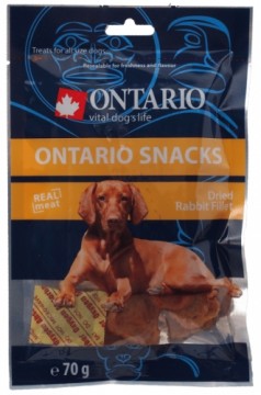 Treats for dogs : Ontario Dry Rabbit Fillet, 70 g