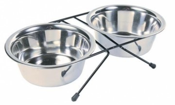 Paliknis ar blodām : Trixie Eat on Feet Bowl Set, 2*0.75l|15cm