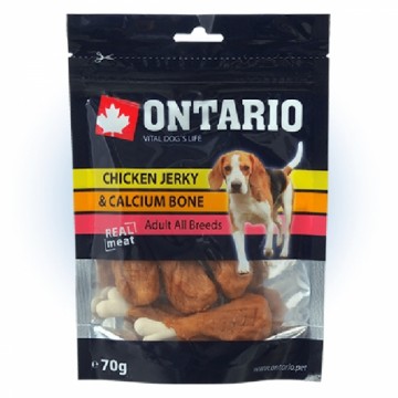 Treats for dogs : Ontario Chicken Jerky & Calcium Bone, 70g