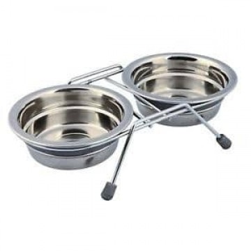 Tray with bowls : Trixie Eat on Feet Bowl Set, 2*0.25l|11cm