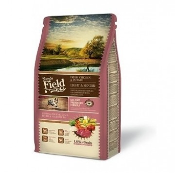 Dry food for dogs : Sams Field Lamb & Rice Light & Senior, 13 kg, for seniors