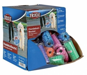 Bags : Trixie Dog Pick Up display for dog dirt bags, M, 70 rolls of 20 pcs, sorted (70 pcs)