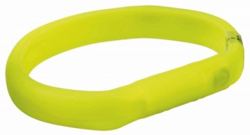 Reflective dog collar - Trixie Flash light band USB, M-L: 50 cm|17 mm, green