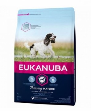 Sausa barība suņiem - Eukanuba Mature and Senior Medium, Chicken, 3 kg