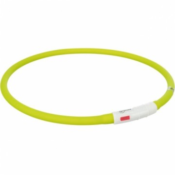 Atstarojoša kaklasiksna suņiem – Trixie Flash light ring USB, silicone, XS–XL: 70 cm|ø 10 mm, green