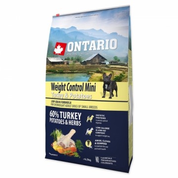 Food for dogs - ONTARIO Mini Weight Control Turkey & Potatoes 6,5kg