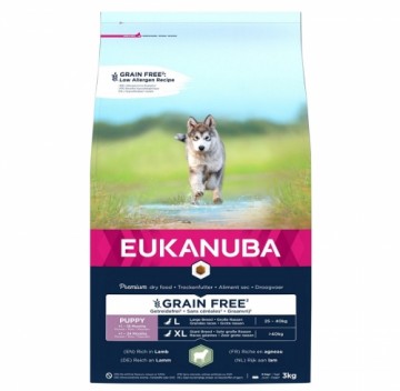 Сухой корм для щенков - Eukanuba Puppy, Large, GRAIN FREE Lamb & & Rice, 3 кг