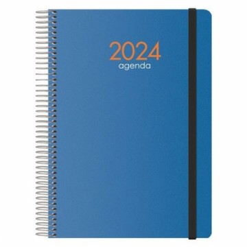 Diary SYNCRO  DOHE 2024 Blue Quarto 15 x 21 cm Annual