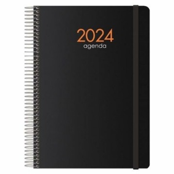 Diary SYNCRO  DOHE 2024 Black Quarto 15 x 21 cm Annual