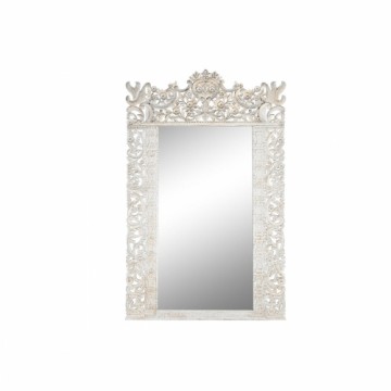 Wall mirror Home ESPRIT White Crystal Mango wood Indian Man Stripped 150 x 5 x 242 cm