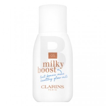 Clarins Milky Boost tonējošā un mitrinošā emulsija vienotai un mirdzošai sejas ādai 05 Sandalkoks 50 ml