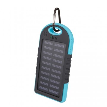 Setty Solar Power Bank 5000mAh Universal Charger for devices 5V 1A + 1A + Micro USB Cable Blue