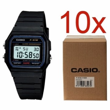 Unisex Pulkstenis Casio CASIO VINTAGE F-91W-1YER **PACK 10 PCS** (Ø 34 mm) (Ø 35 mm)