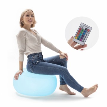 Inflatable Seat with Multicolour LED and Remote Control Pulight InnovaGoods White (Refurbished B)