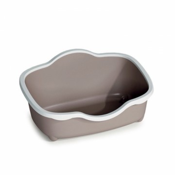 Stefanplast Kaķu tualete Tres Chic Open 56x38,5x26cm balta/gaiši pelēka