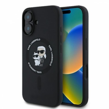 Karl Lagerfeld KLHMP16MSCMKCRHK iPhone 16 Plus 6.7" czarny|black hardcase Silicone Karl&Choupette Ring MagSafe