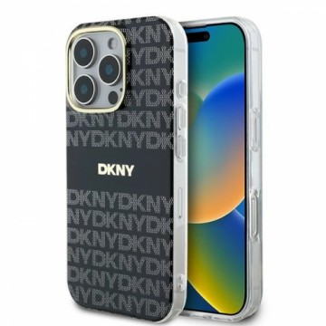 DKNY DKHMP16XHRHSEK iPhone 16 Pro Max 6.9" czarny|black hardcase Repeat Texture Pattern With Stripe