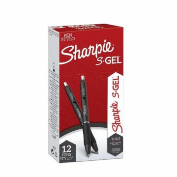 Гелевая ручка Sharpie 2136595 Чёрный 0,7 mm Штабелёр (12 штук)