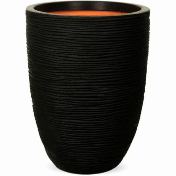 Planter Capi Europe Black Plastic Circular 34 x 34 x 46 cm