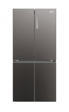 Haier HCR3818ENMD side-by-side refrigerator Freestanding 467 L E Grey