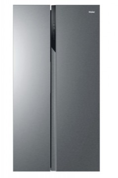 Haier SBS 90 Serie 3 HSR3918ENPG side-by-side refrigerator Freestanding 528 L E Silver