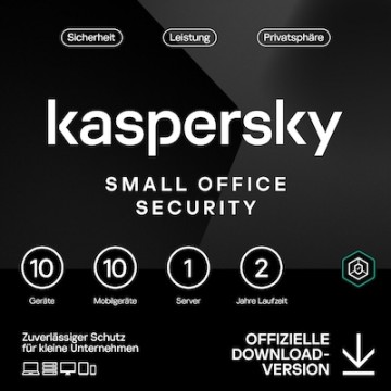 Kaspersky Small Office Security [10 Geräte - 2 Jahre] Base 10 Geräte + 10 Mobilgeräte + 1 Dateiserver - 2 Jahre