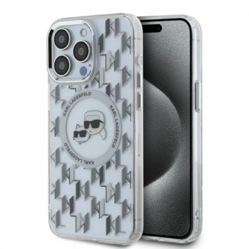 Karl Lagerfeld KLHMP15XHMCKMHT iPhone 15 Pro Max 6.7" przezroczysty|transparent IML Monogram Karl&Choupette Head MagSafe