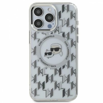 Karl Lagerfeld KLHMP15SHMCKMHT iPhone 15 6.1" przezroczysty|transparent IML Monogram Karl&Choupette Head MagSafe