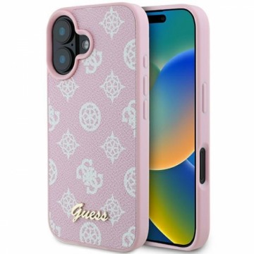 Guess GUHMP16MPGPYSP iPhone 16 Plus 6.7" różowy|pink hardcase Peony Script Logo MagSafe