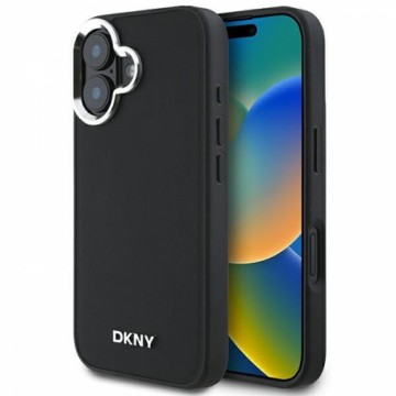 DKNY DKHMP16SPSCMCLK iPhone 16 6.1" czarny|black hardcase Plain Silver Logo MagSafe