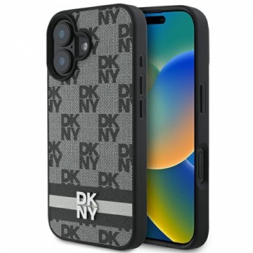 DKNY DKHCP16SPCPTSSK iPhone 16 6.1" 6.1" czarny|black hardcase Checkered Pattern & Printed Stripes