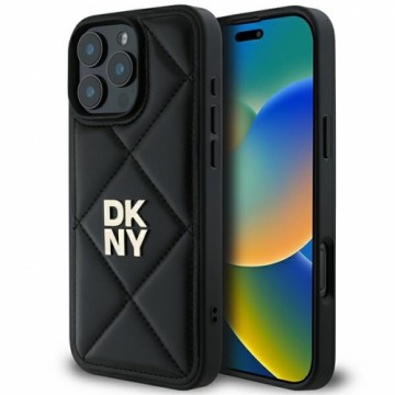 DKNY DKHCP16LPQDSLK iPhone 16 Pro 6.3" czarny|black Quilted Stack Logo