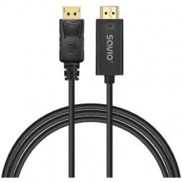 Kabelis Savio DisplayPort - HDMI 1.5m