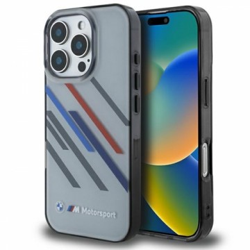 BMW BMHCP16X23HTRAG iPhone 16 Pro Max 6.9" szary|grey hardcase Motosport IML Random Stripes