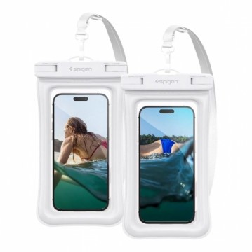 Spigen Aqua Shield A610 waterproof case floating on water - white 2 pcs.