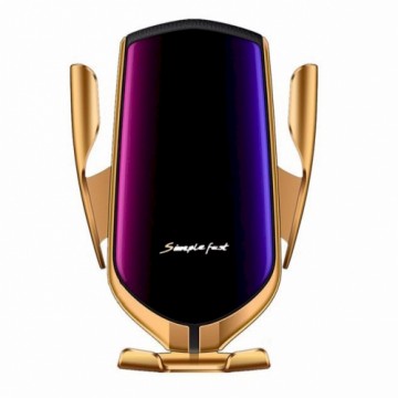 Fusion QI-330 air vent car holder with 360° rotation and wireless charging (10W) gold