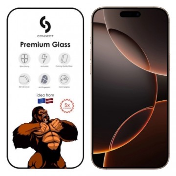 Connect Сonnect Corning Gorilla Ультра прочное 3D Стекло для Apple iPhone 16 Pro Max Черная рамка