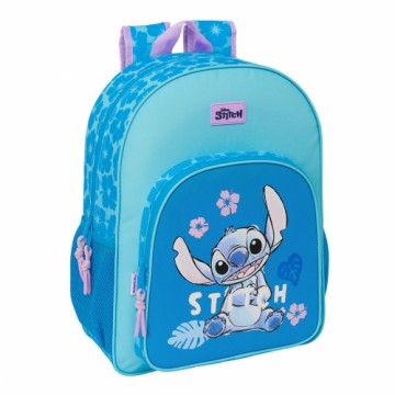 Школьный рюкзак Stitch Hawaii Синий 33 x 42 x 14 cm