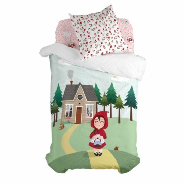 Duvet cover set HappyFriday Mr Fox Red riding hood  Multicolour Single 2 Pieces