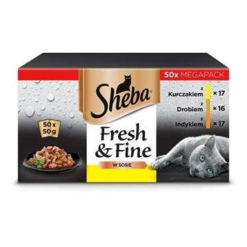 Cat food Sheba Fresh & Fine Chicken Turkey Birds 50 x 50 g