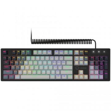 LORGAR Azar 514, Wired mechanical gaming keyboard, RGB backlight, 1680000 colour variations, 18 modes, keys number: 104, 50M clicks, linear dream switches, spring cable up to 3.4m, ABS plastic+metal, magnetic cover, 450*136*39mm, 1.17kg, white, EN+RU layo