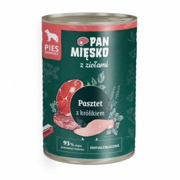 PAN MEAT with Herbs Rabbit Pate - wet dog food - 400 g