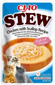 INABA Ciao Stew Chicken & Scallop - cat treats - 40g