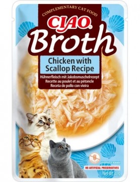 INABA Ciao Broth Chicken & Scallop - cat treats - 40g